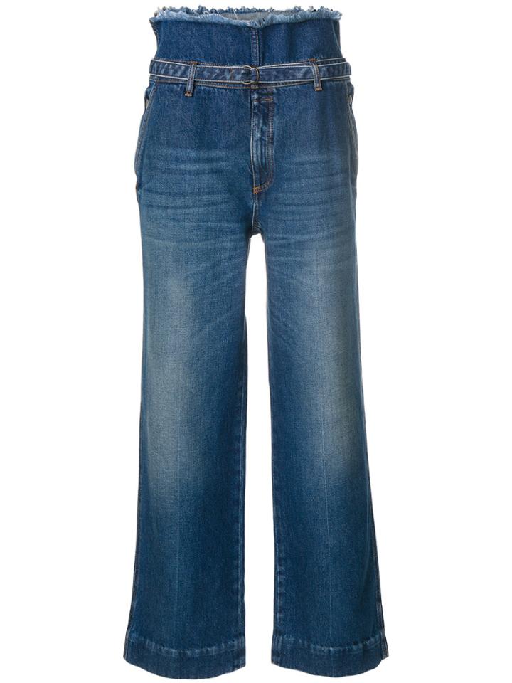 Maison Margiela Drawstring High-waisted Trousers - Blue