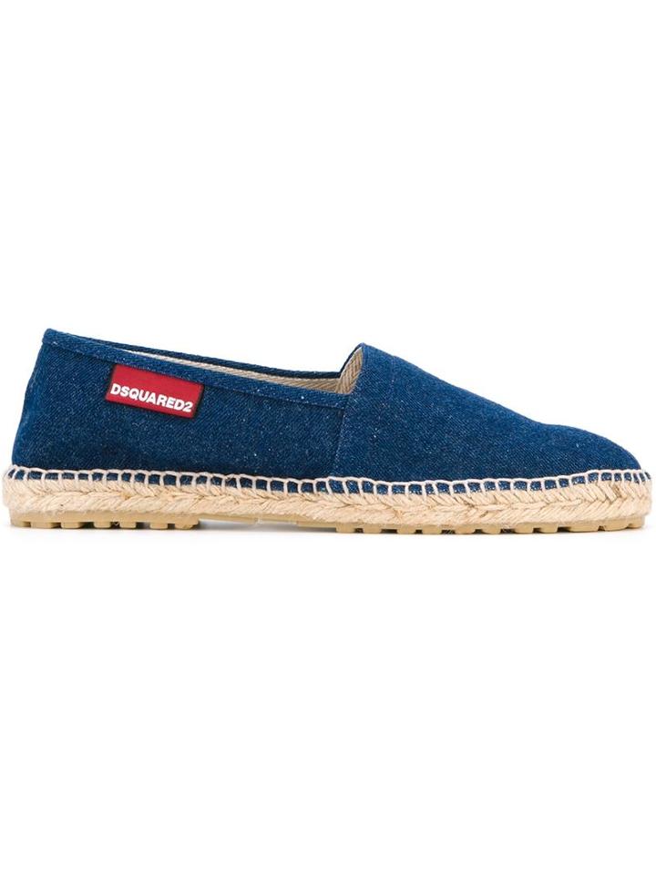 Dsquared2 Denim Espadrilles, Women's, Size: 40, Blue, Rayon/rubber