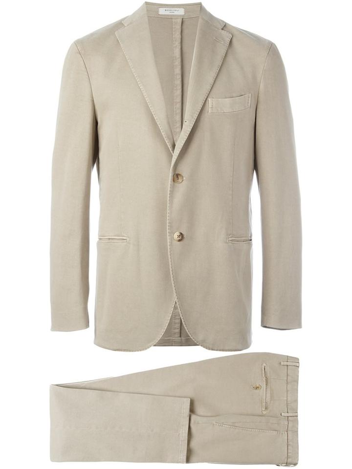 Boglioli Two-piece Suit, Men's, Size: 52, Nude/neutrals, Cotton/spandex/elastane/cupro