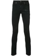 Saint Laurent Skinny Worn Denim Jeans - Black