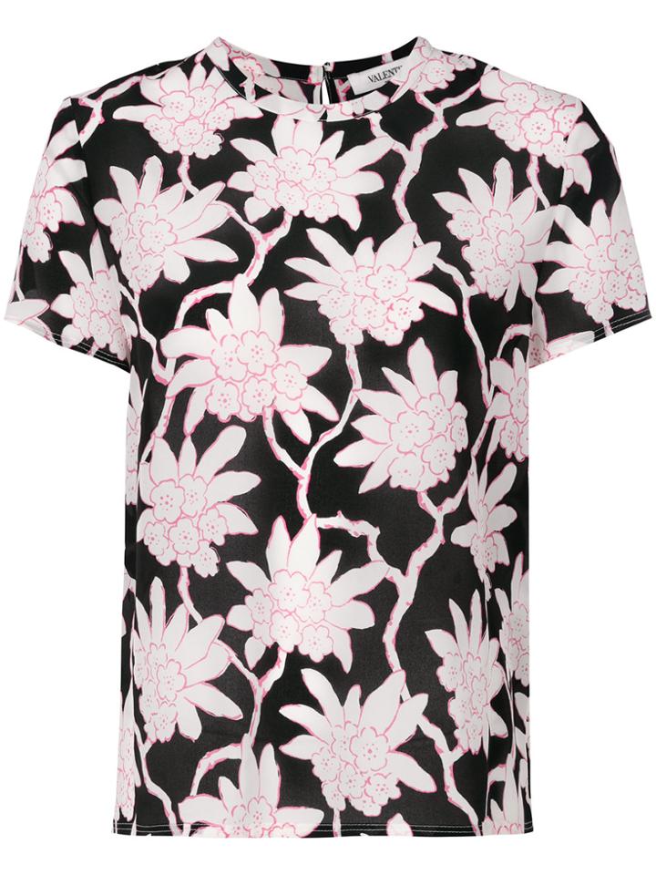 Valentino Popflowers Print Top - Black