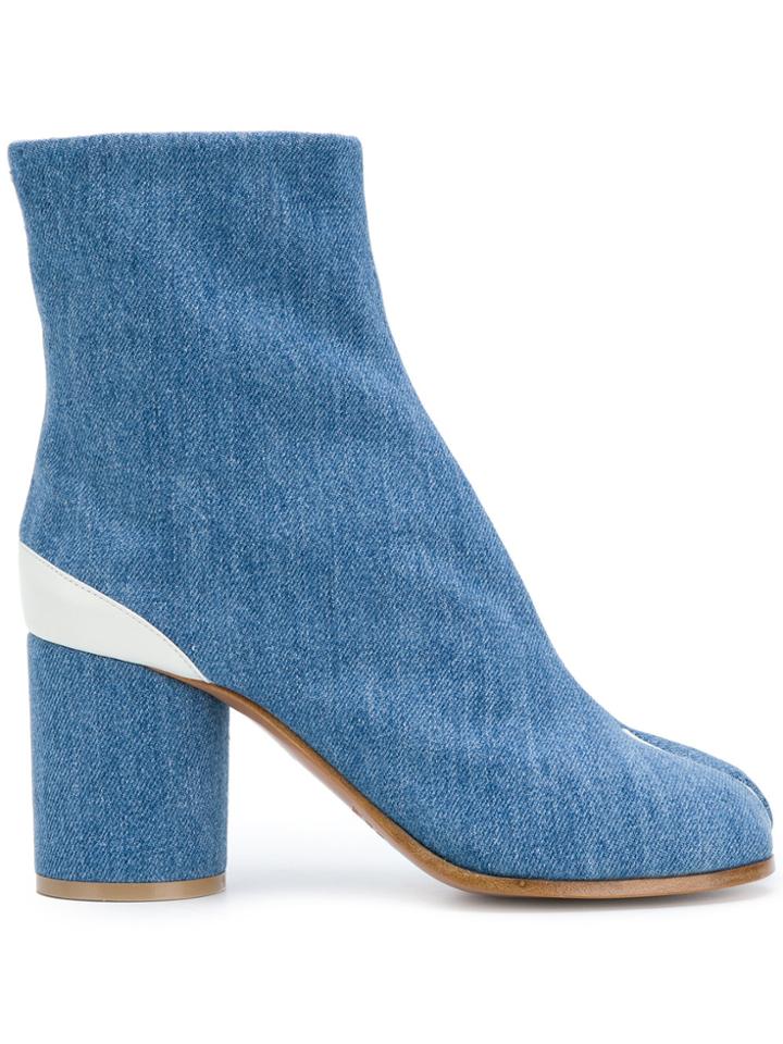 Maison Margiela Denim Tabi Ankle Boots - Blue