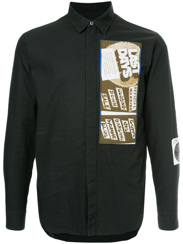 Comme Des Garçons Pre-owned Patch-appliqué Shirt - Black