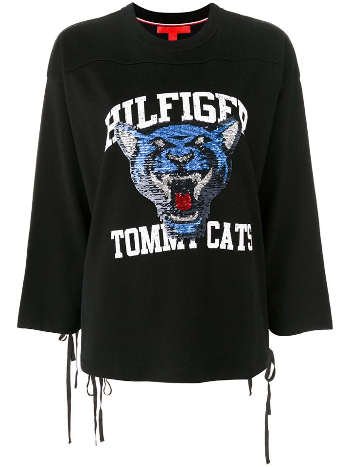 Hilfiger Collection Tomcats Sequin T-sweatshirt - Black