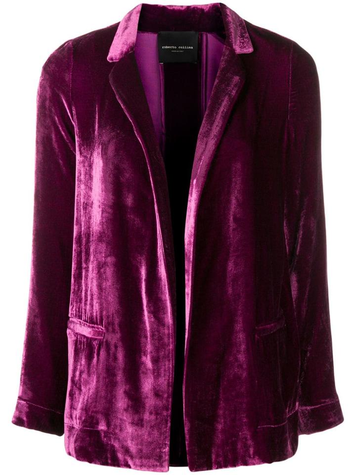 Roberto Collina Velvet Blazer - Pink & Purple