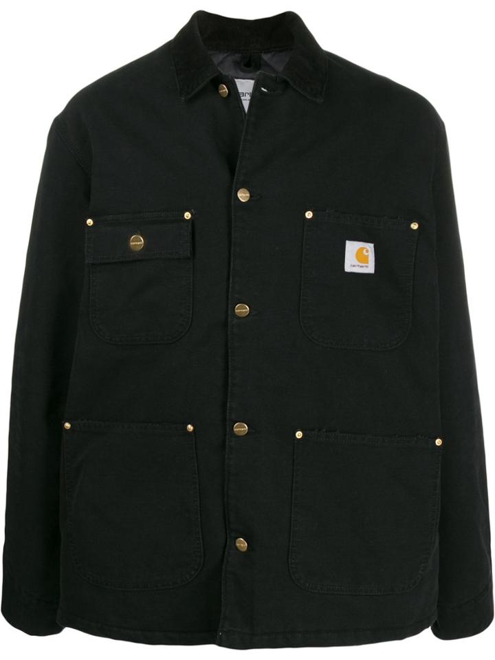 Carhartt Wip Organic Cotton Single-breasted Coat - Black