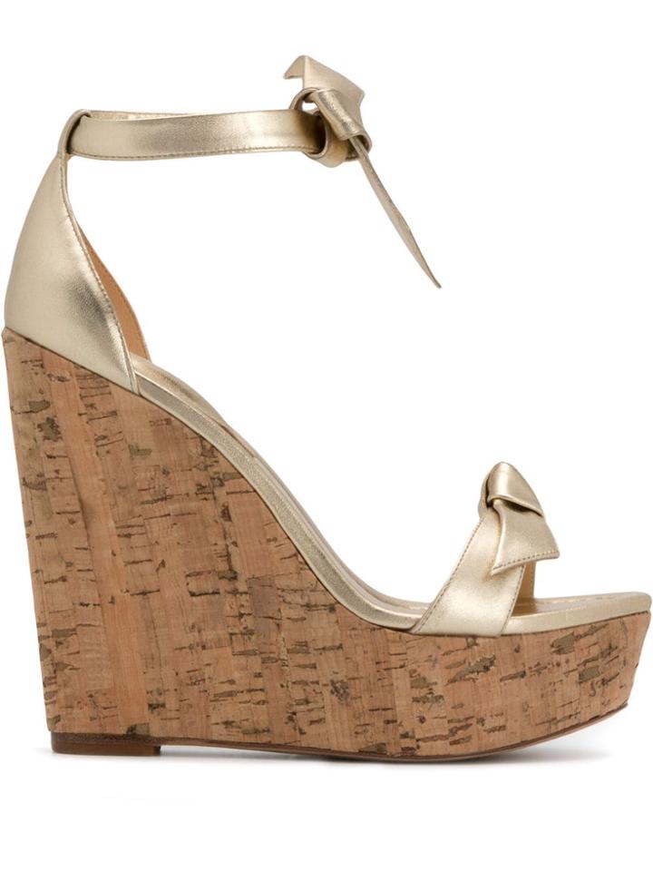 Alexandre Birman Clarita Wedge Sandals - Gold