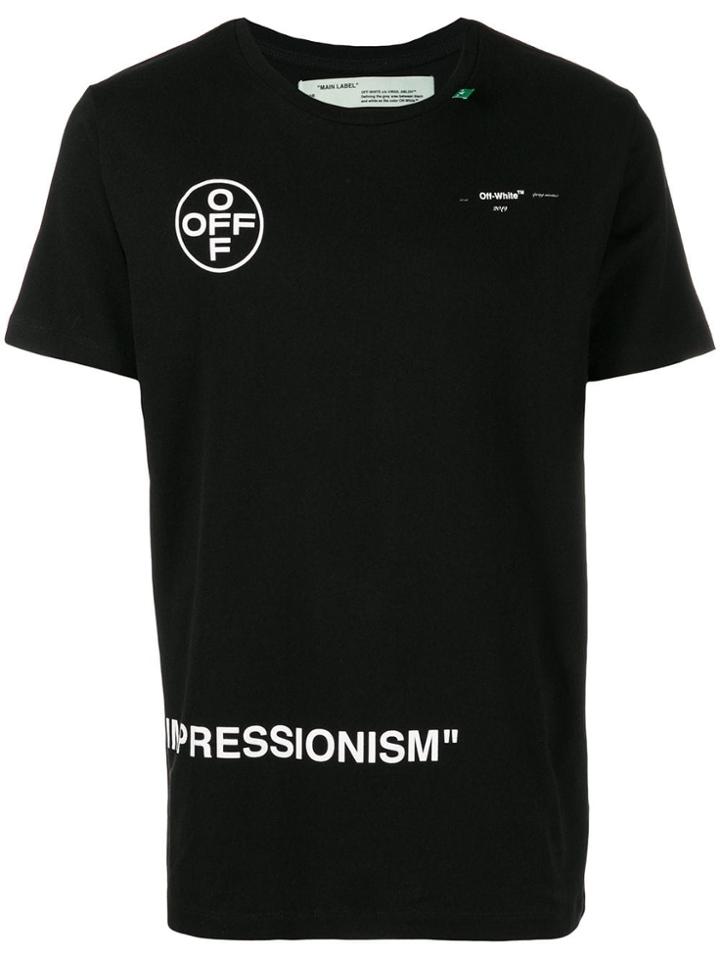 Off-white Stencil Print T-shirt - Black