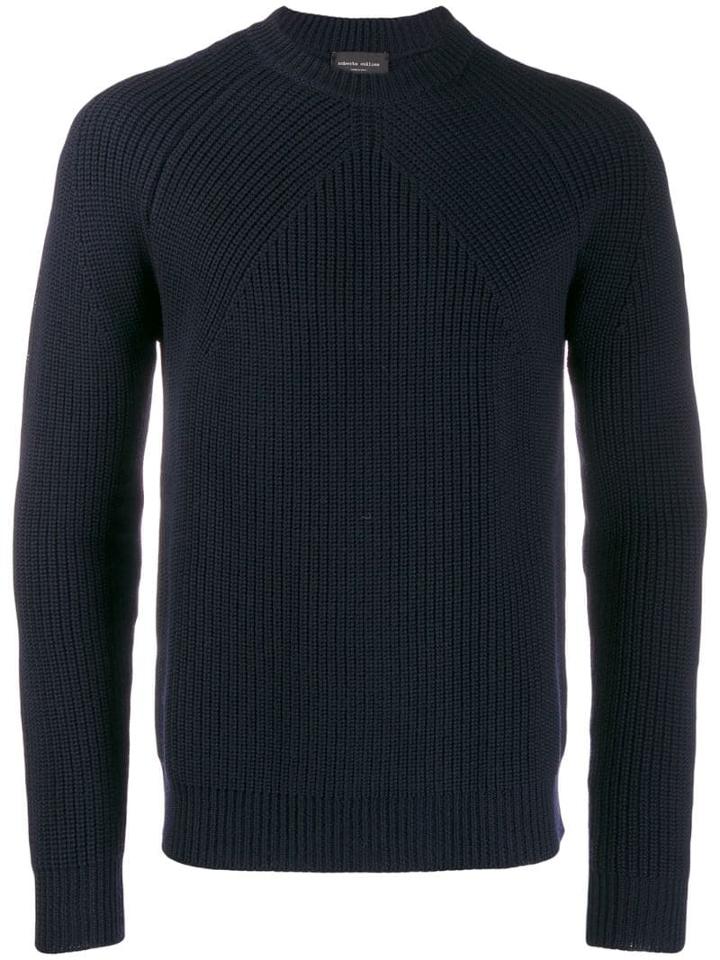 Roberto Collina Ribbed Sweatshirt - Blue