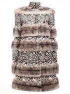 Giambattista Valli Embellished High Neck Coat - Nude & Neutrals
