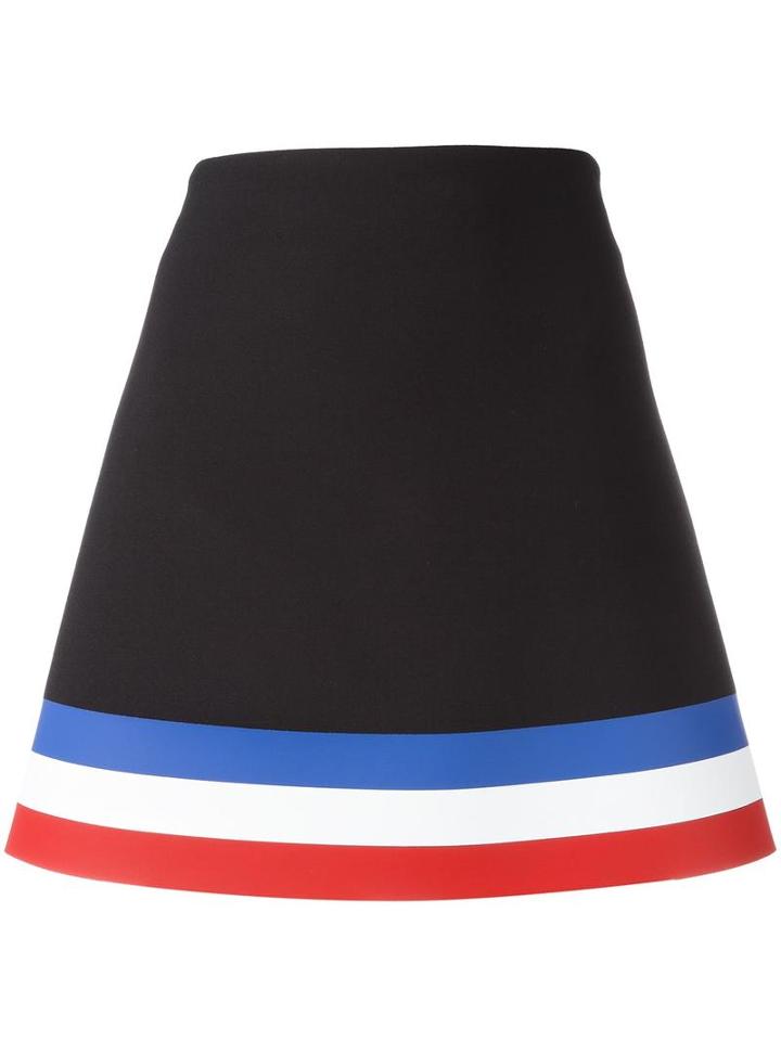 J.w.anderson Striped Hem Mini Skirt, Women's, Size: 10, Black, Viscose/acetate/wool/silk