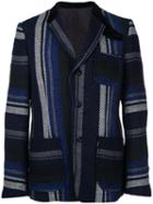 Sacai - Mexican Stripe Blazer - Men - Cotton/rayon - 3, Black, Cotton/rayon