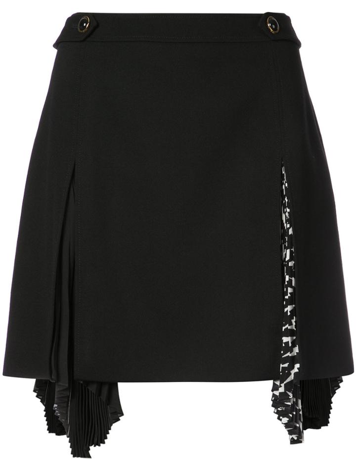 Givenchy Pleat Insert Kilt - Black