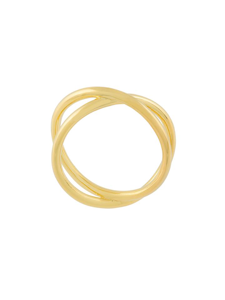 Eshvi Double Band Ring - Metallic