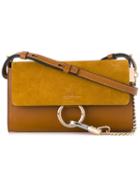 Chloé 'faye' Crossbody Bag, Women's, Brown, Cotton/calf Leather/lamb Skin