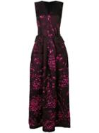 Talbot Runhof Long Jacquard Gown - Black
