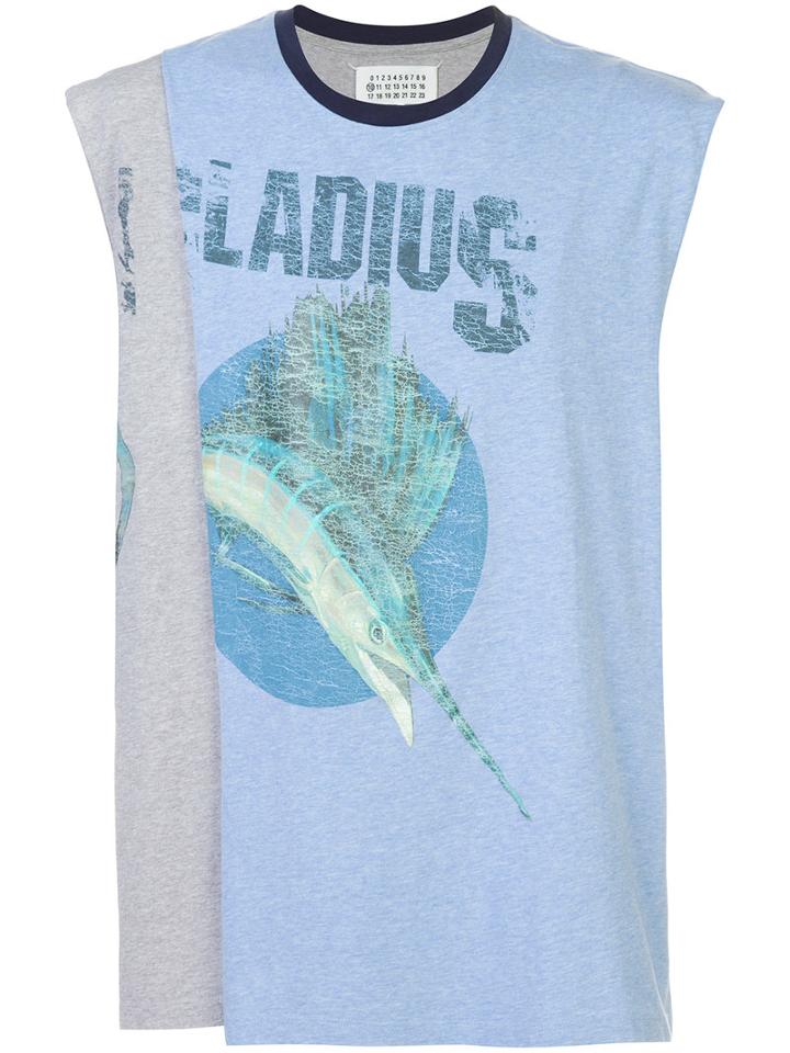 Maison Margiela - Multi-print T-shirt - Men - Cotton - S, Blue, Cotton