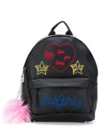Chiara Ferragni Embroidered Backpack - Black