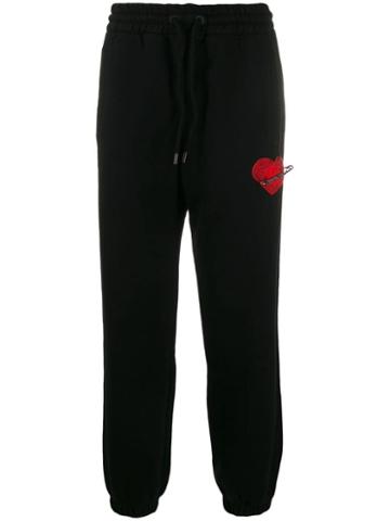 Palm Angels Heart Patch Track Pants - Black