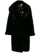 Liska Judith Fur Coat - Black