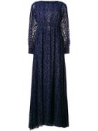 Frankie Morello Lace Long Dress - Blue