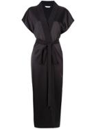 Kacey Devlin Lounge Wrap Dress - Black