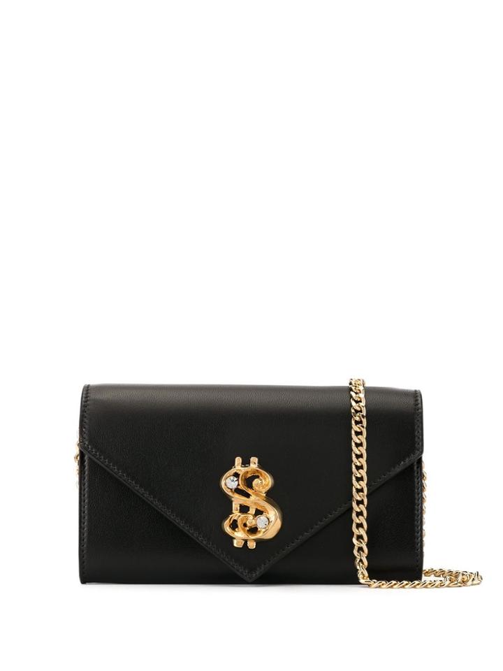 Moschino Dollar Sign Wallet-on-chain - Black