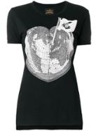 Vivienne Westwood Anglomania World Heart Print T-shirt - Black
