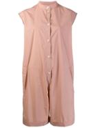 Mm6 Maison Margiela Loose Button-up Playsuit - Pink