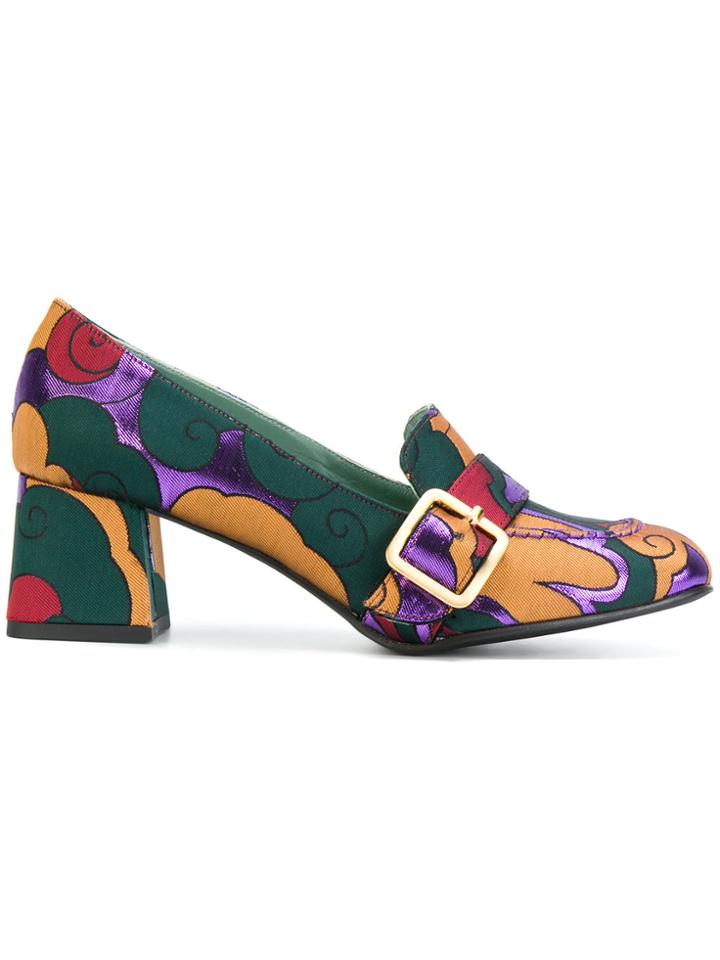Paola D'arcano Printed Buckled Pumps - Multicolour