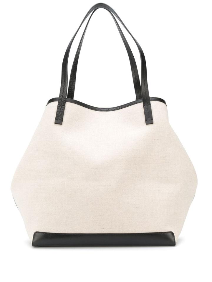 The Row Contrast-trim Shopper Tote - Neutrals