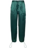 Collina Strada Satin Cargo Trousers - Green