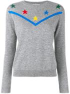 Chinti & Parker Star Embroidered Sweater - Grey