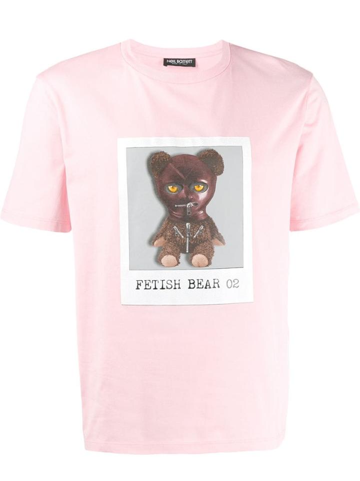 Neil Barrett Fetish Bear T-shirt - Pink