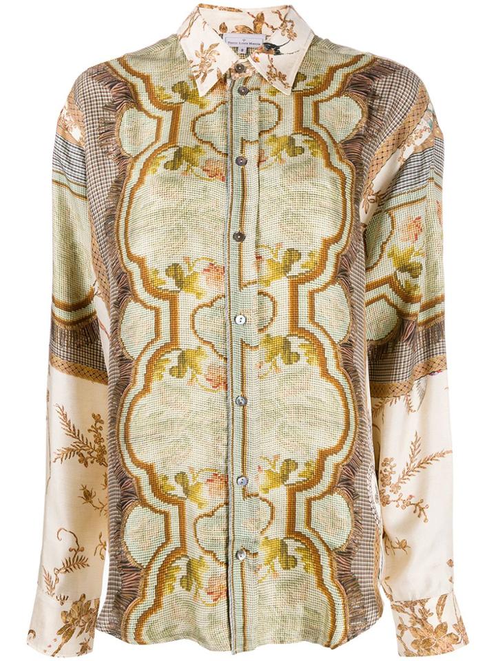 Pierre-louis Mascia Tapestry Print Blouse - Neutrals