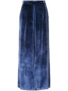 Fleur Du Mal Flared High-waisted Trousers - Blue