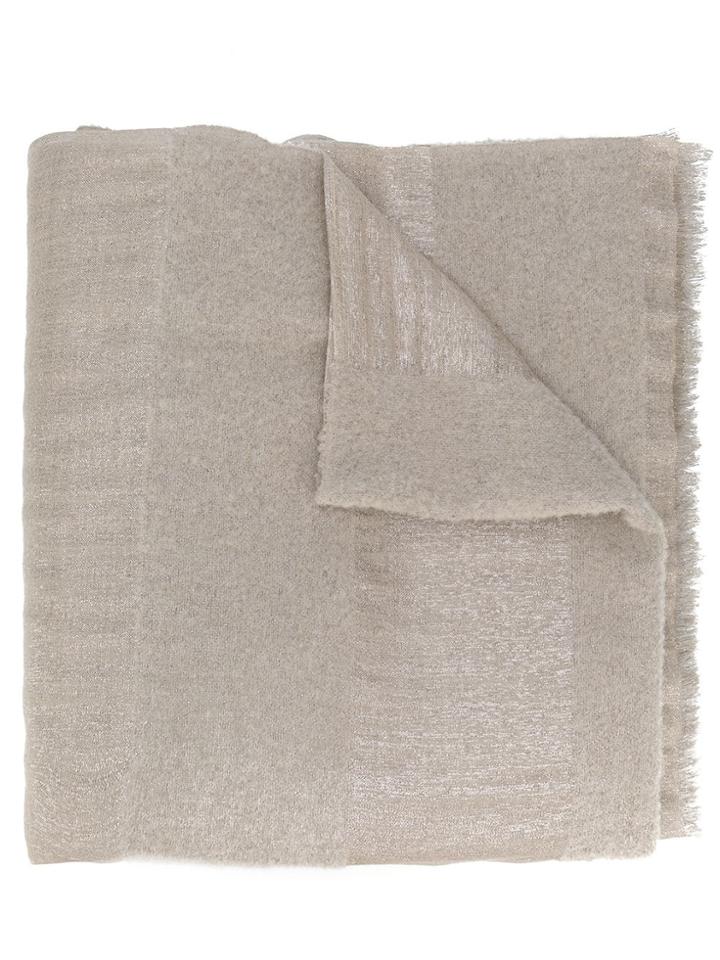 Brunello Cucinelli Brushed Oversized Scarf - Neutrals
