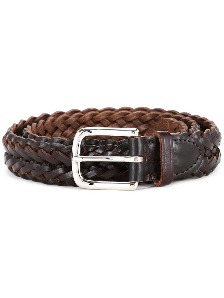 Whitehouse Cox Braided Belt, Men's, Size: 115, Brown, Calf Leather
