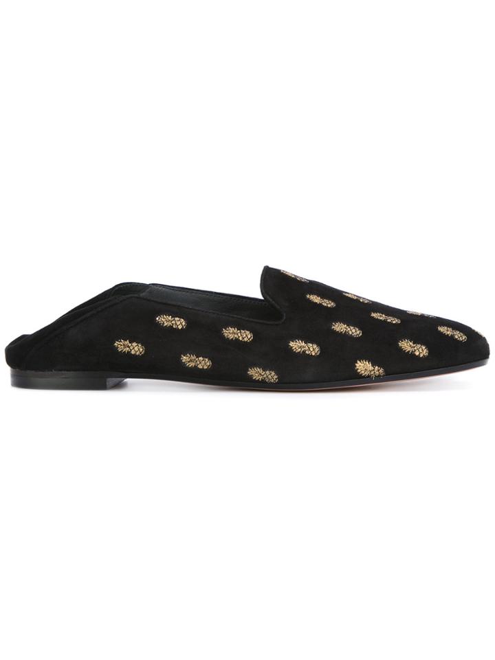 Aquazzura 'ananas' Summer Slippers - Black