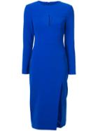 Christian Siriano Cut-out Detail Midi Dress - Blue