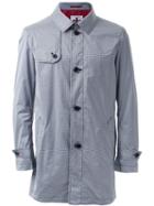 Education From Youngmachines Panel Detail Button Up Trench Coat, Men's, Size: 3, Grey, Polyester