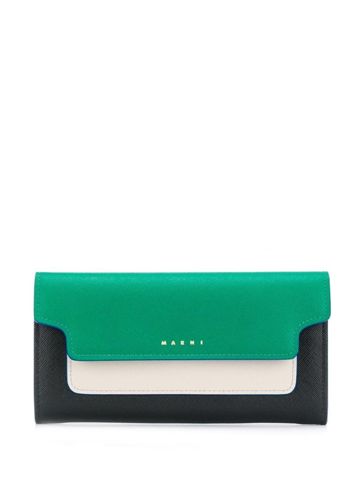 Marni Trunk Rectangular Wallet - Green