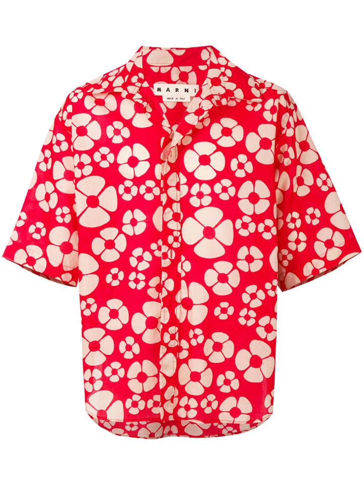 Marni Hawaiian Shirt - Red