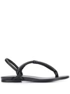 Del Carlo Thong Sandals - Black