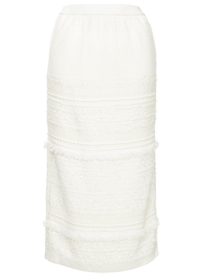 Coohem Tweed Midi Skirt - White