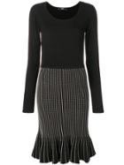Steffen Schraut Knitted Peplum Dress - Black