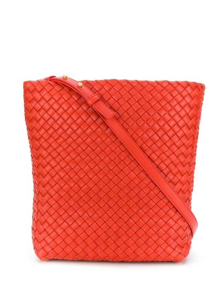 Bottega Veneta Woven Shoulder Bag - Orange