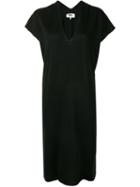 Mm6 Maison Margiela Drape V-neck Dress - Black