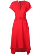 Pinko Asymmetric Midi Dress - Red