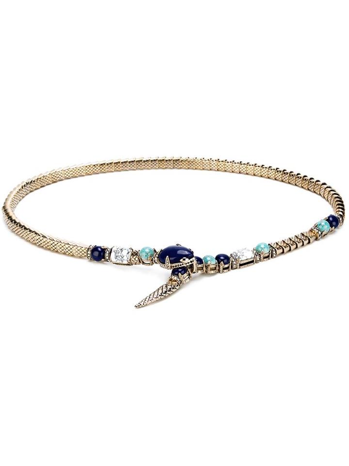 Roberto Cavalli Gemstone Snake Belt